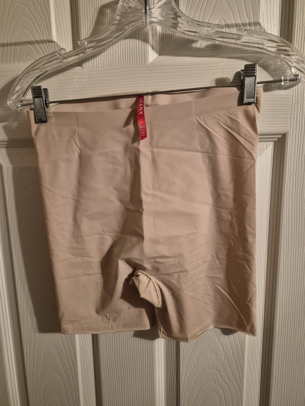 SPANX Beige High-Waist Sculpting Bike Shorts